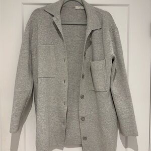 Babaton Light Gray Oversized Societh Sweater